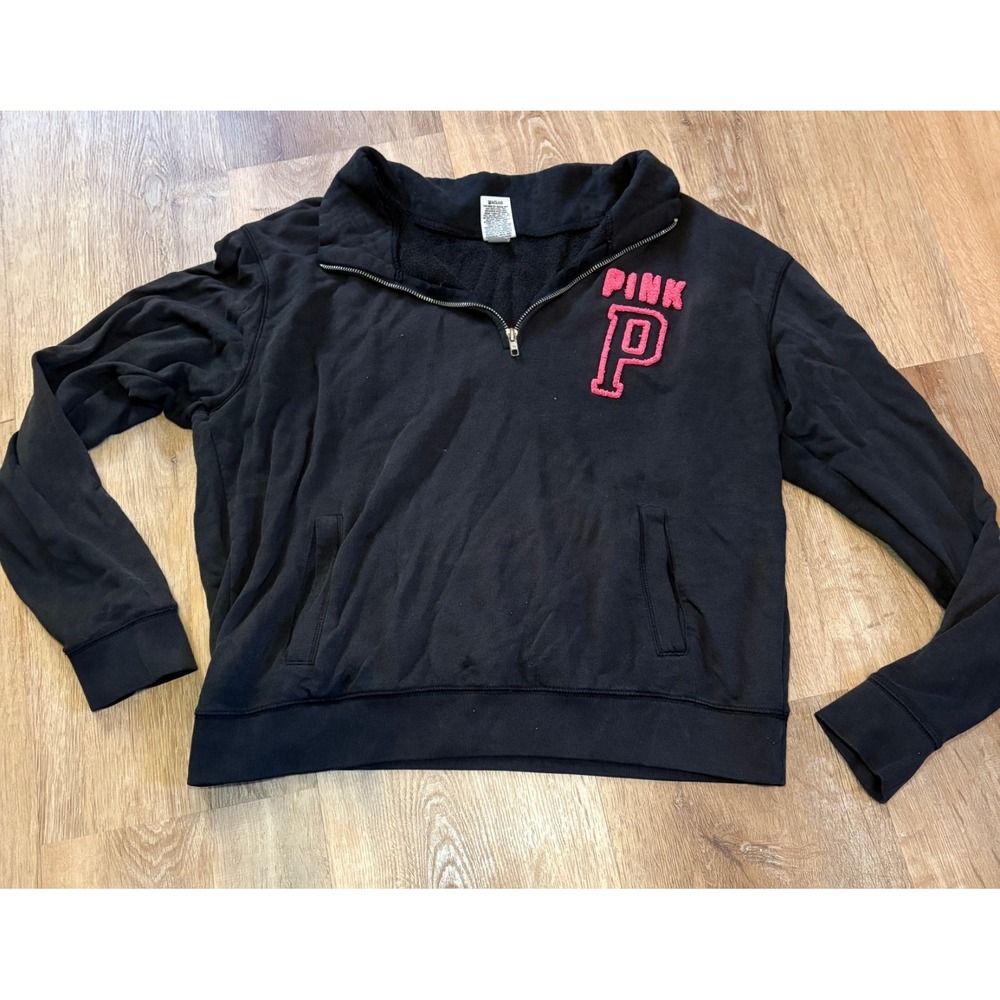 VS PINK 1/4‎ Zip womens sweatshirt size Large